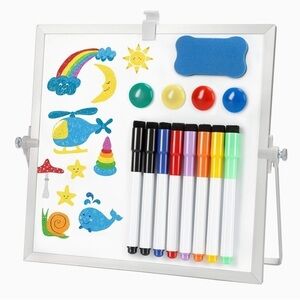 NEW 10"X10" Magnetic Desktop Dry Erase Whiteboard w/ Stand
